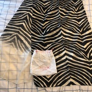 Coach Ombré Zebra Scarf NWT